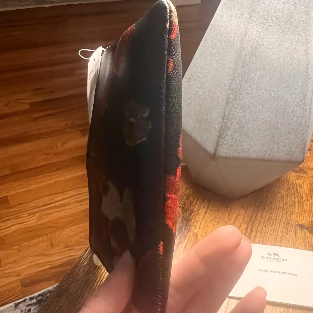 Coach Black and Red Floral wallet/wristlet - Picture 7 of 10